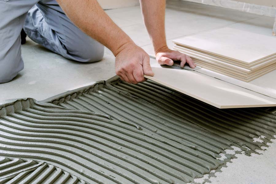 Installation Process of the Tiles over Vinyl Flooring